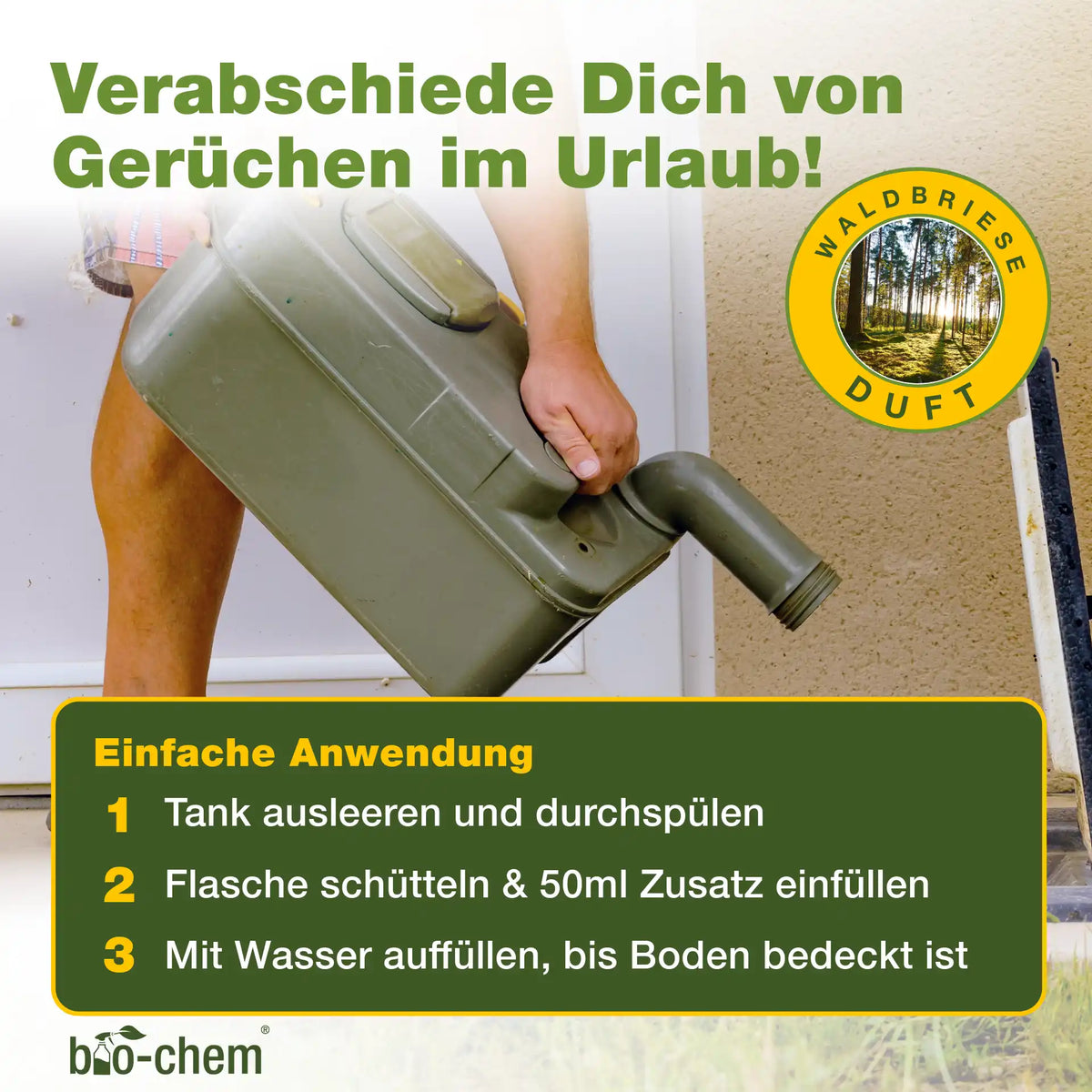 Anwendung Chemietoilette Chemie