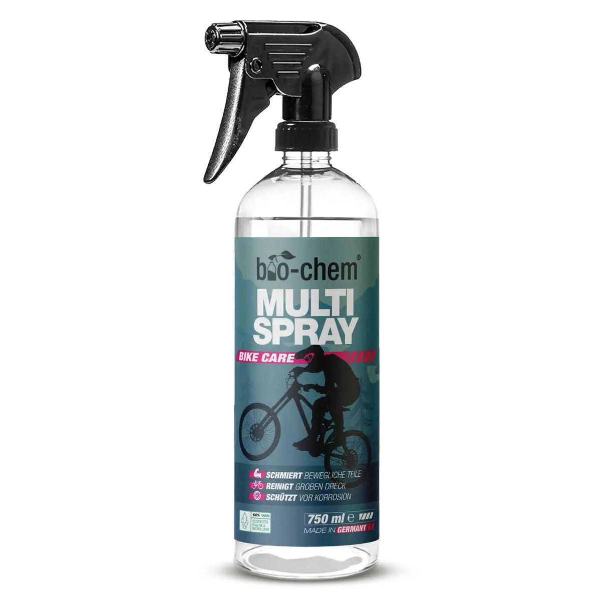 bio-chem Multi Spray 750 ml – Multifunktionsspray für Schmierung, Reinigung und Korrosionsschutz, geeignet für Fahrrad, Auto, Werkstatt und Haushalt