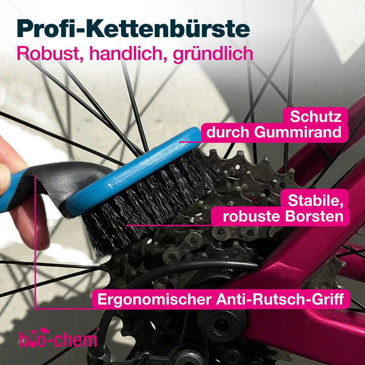Fahrradreinigung Zubehör-Set (PREMIUM 9-teilig)