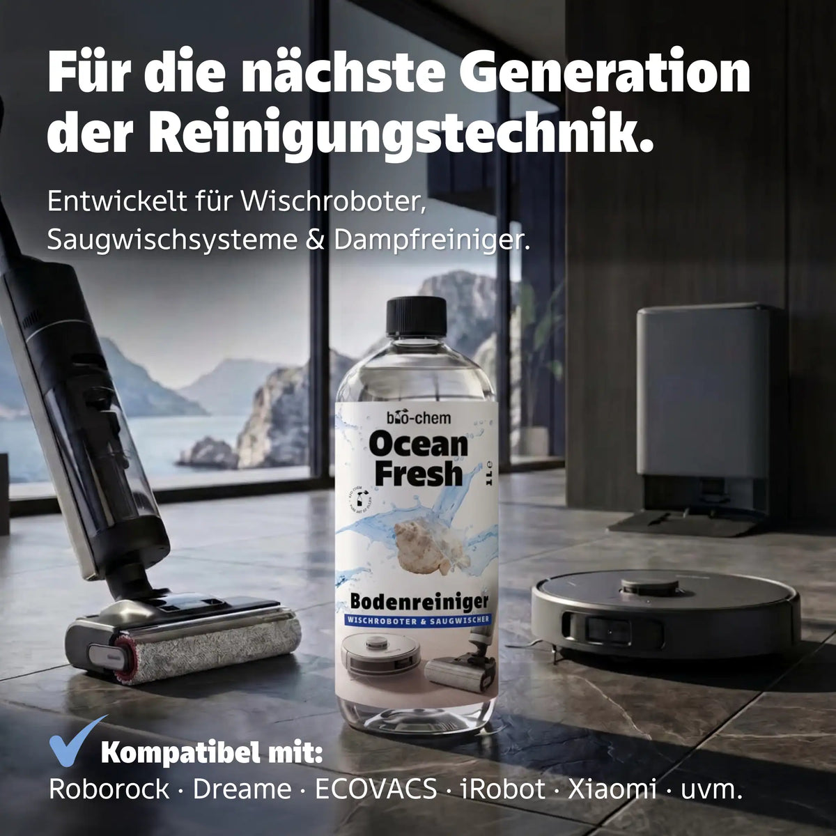 Reinigungmittel für Wischroboter Ocean Fresh (1 L)