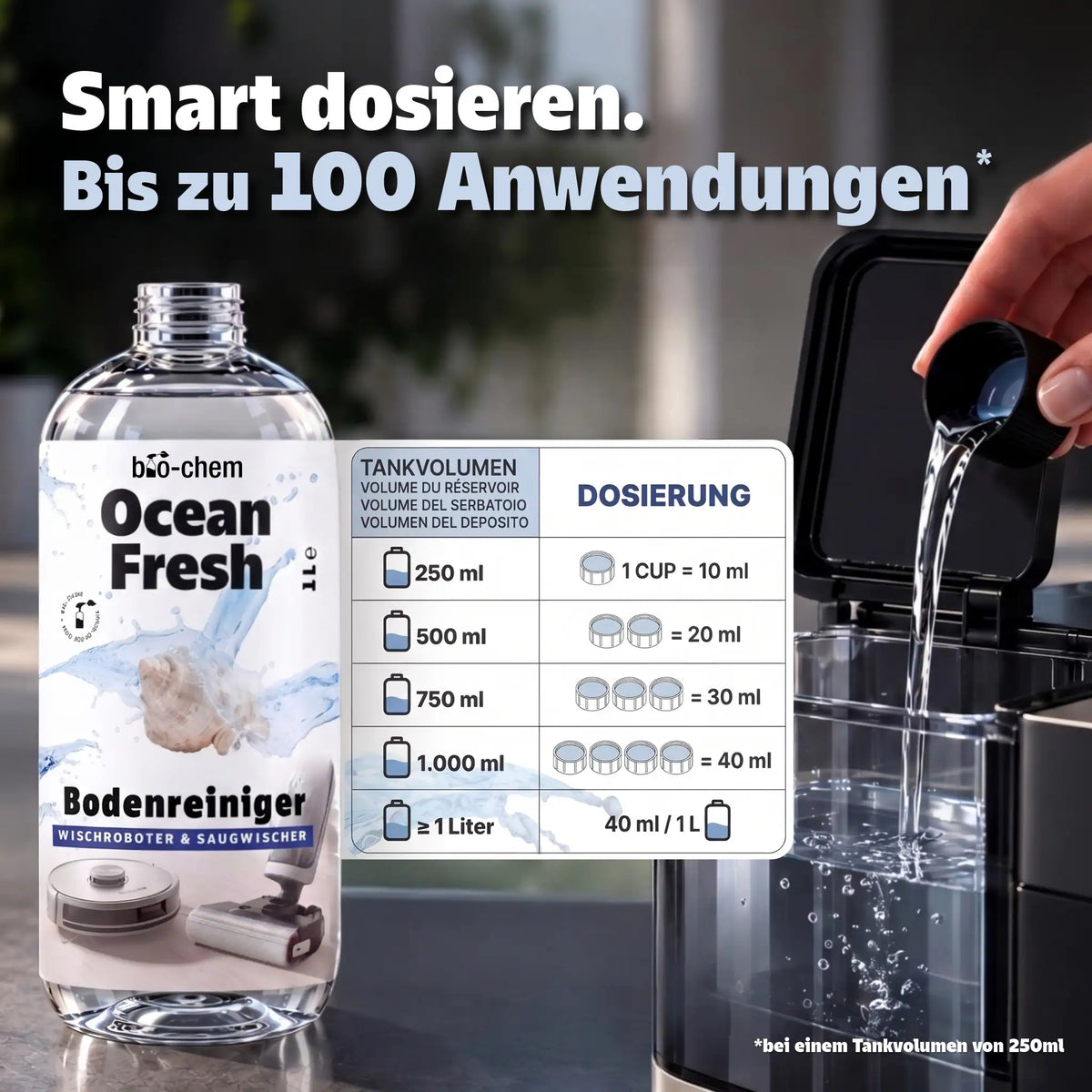 Reinigungmittel für Wischroboter Ocean Fresh (1 L)