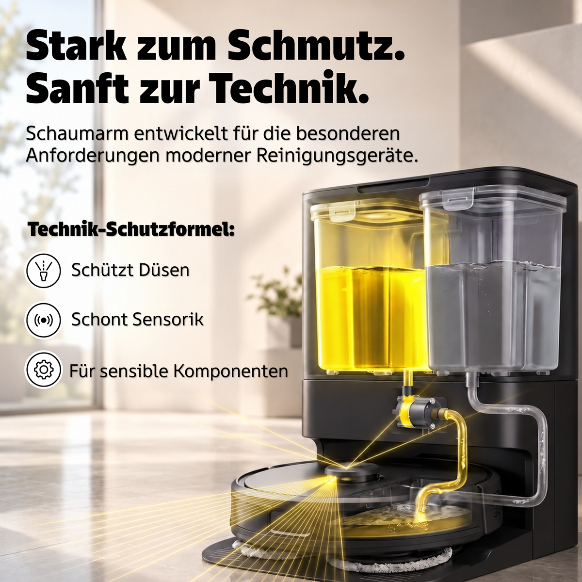 Reinigngsmittel Wischroboter Technikschutz