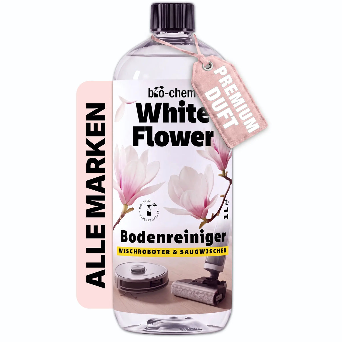 Reinigungsmittel Wischroboter White Flower 1L