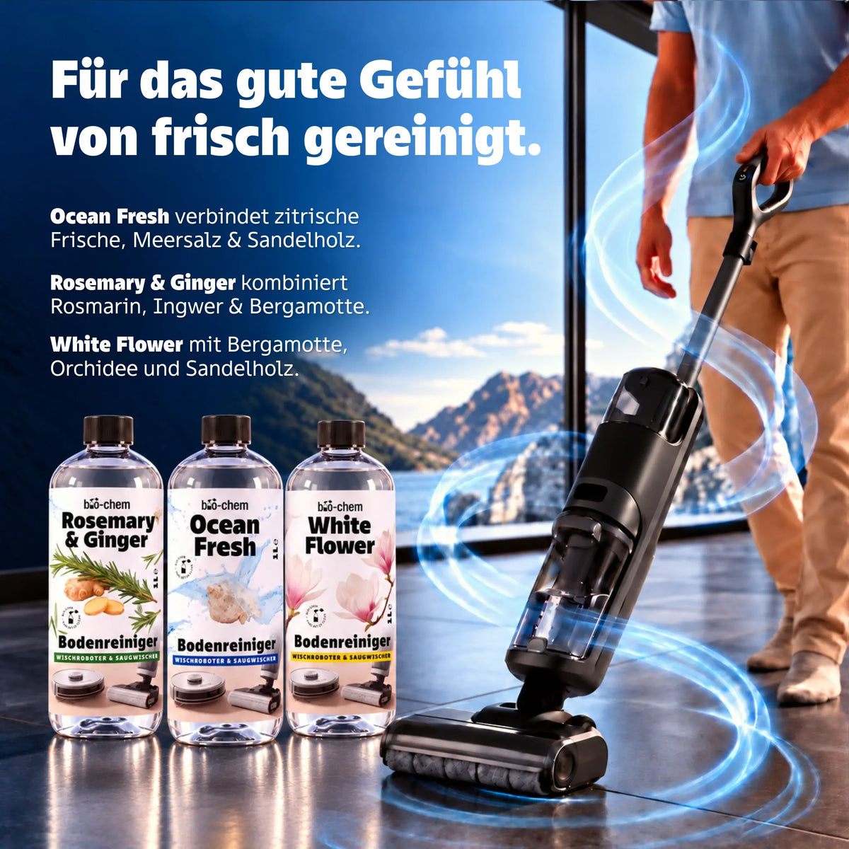Wischroboter Reinigungmittel-Trio (3-teilig)