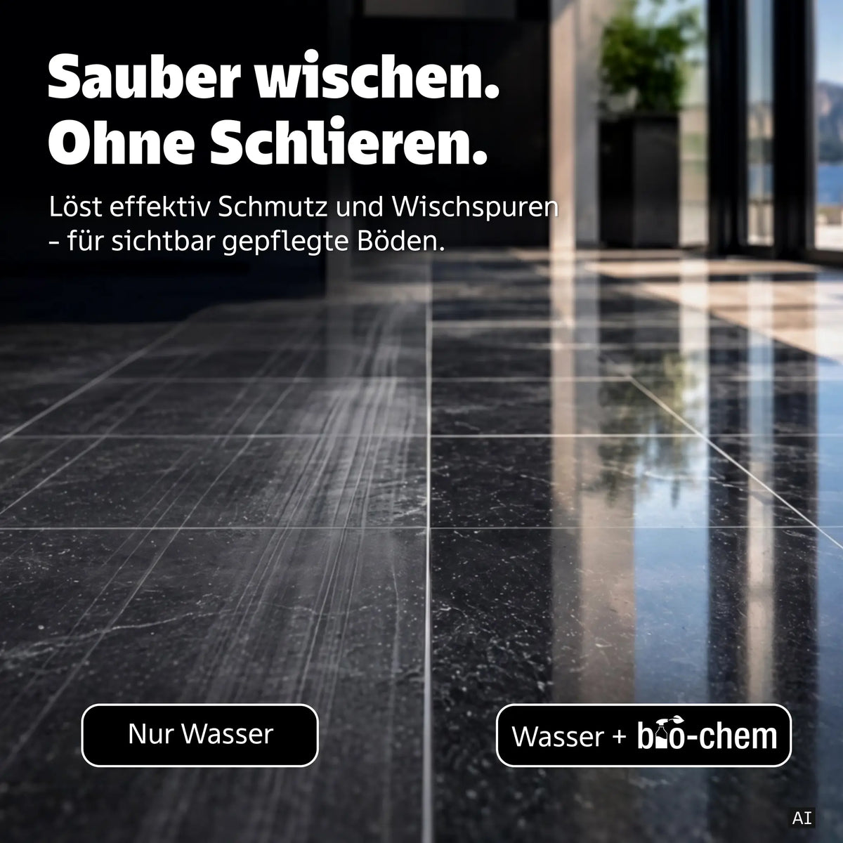 Vorher Nachher Reinigungsergebnis Reinigungsmittel Wischroboter