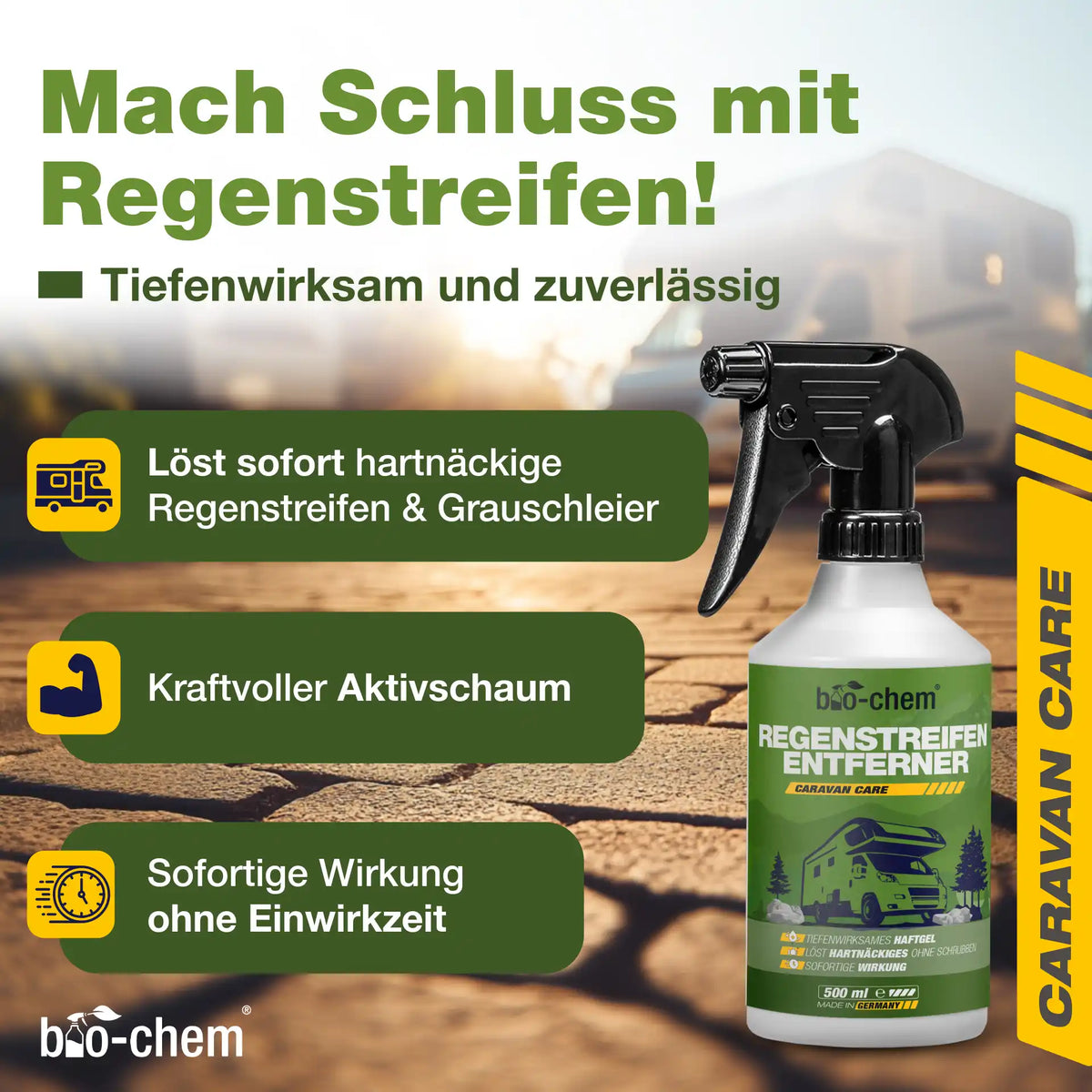 Mach Schluss mit Regenstreifen!