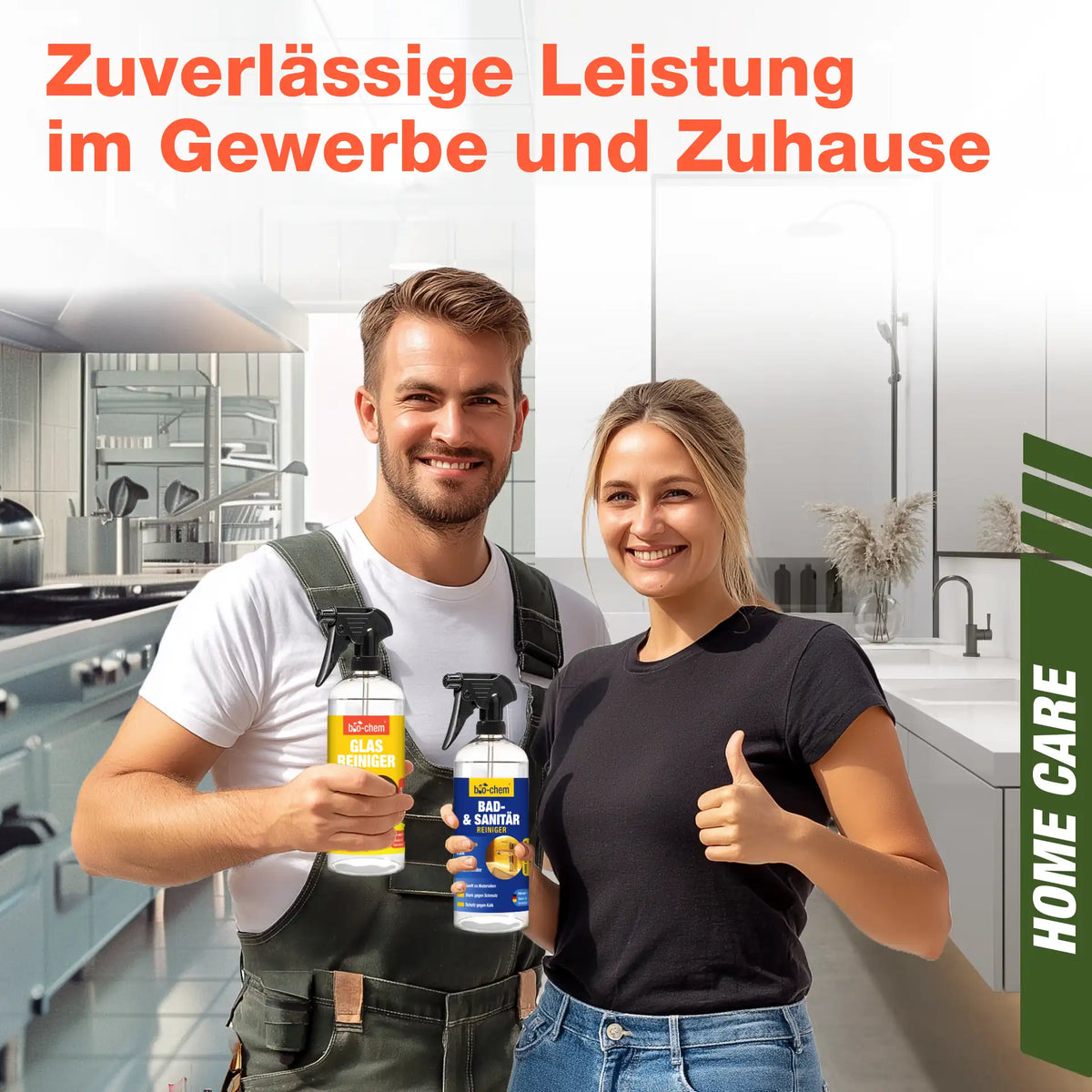 Zuverlässige Reinigung mit Bad- und Glasreiniger im Haushalt und Gewerbe – Artikel 9000164
