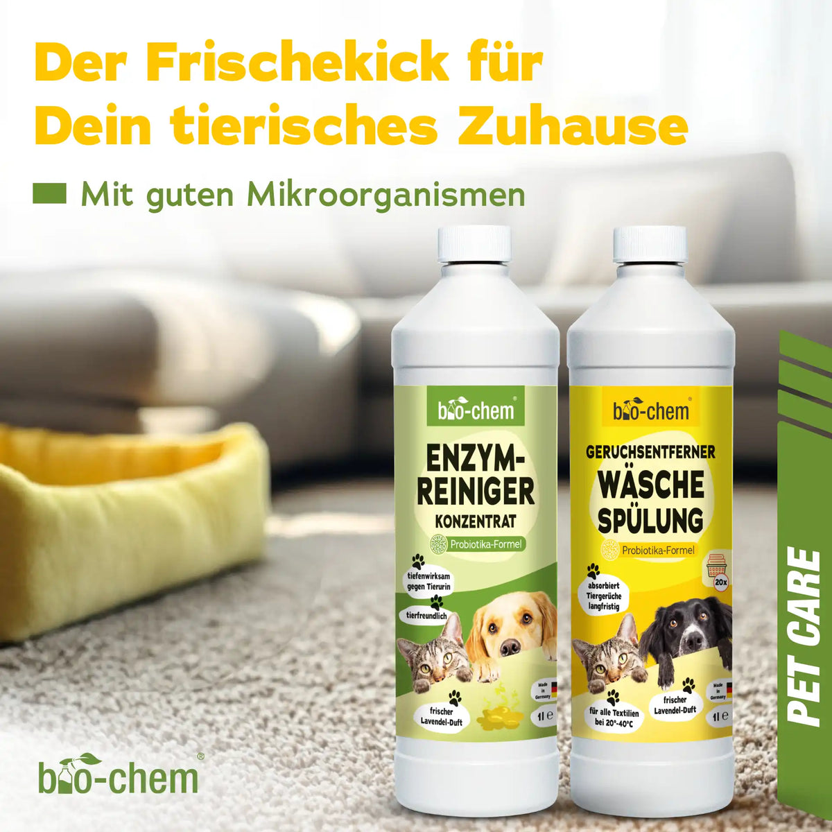 Enzymreiniger Konzentrat 1 l + Geruchsentferner Wäschespülung 1 l (DUO 2-teilig)