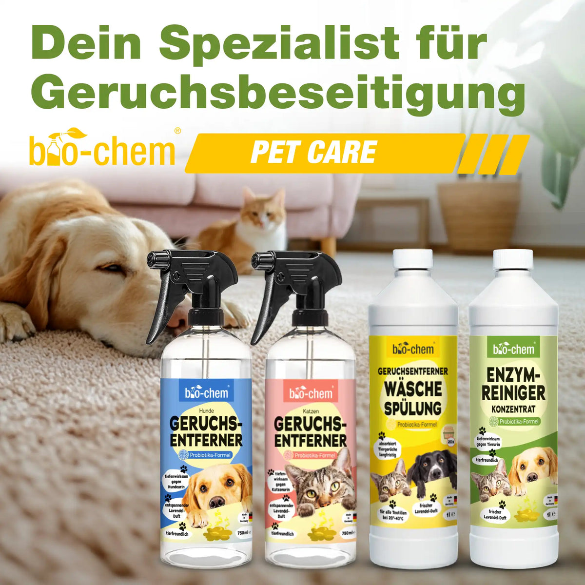 Enzymreiniger Konzentrat 1 l + Geruchsentferner Wäschespülung 1 l (DUO 2-teilig)
