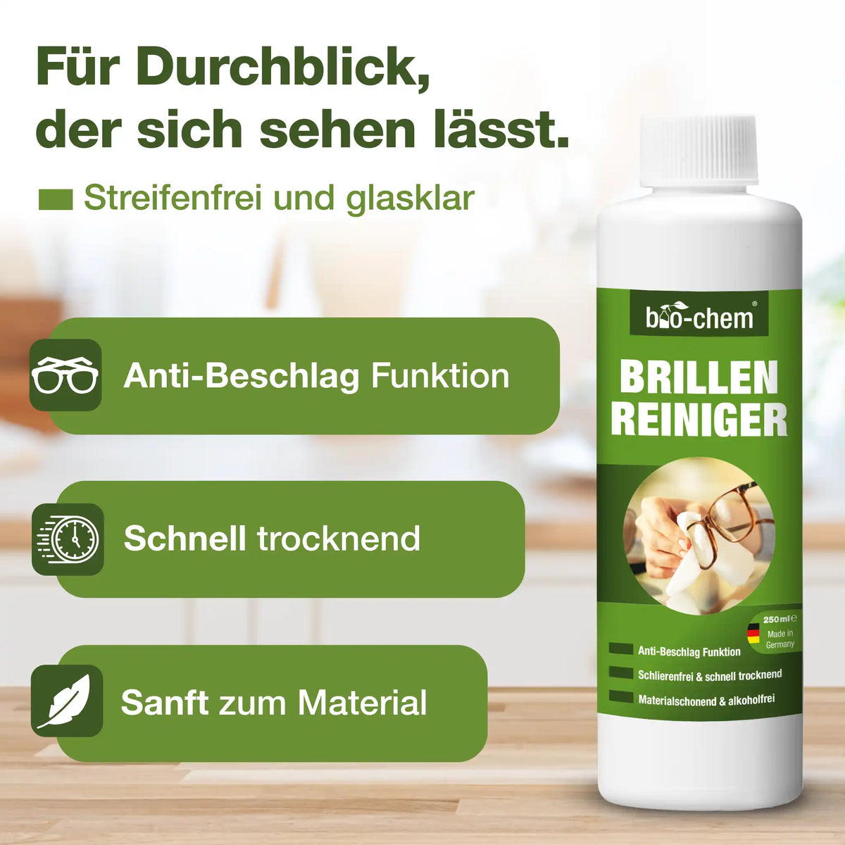 Brillenreiniger (2x 250 ML + Tuch)