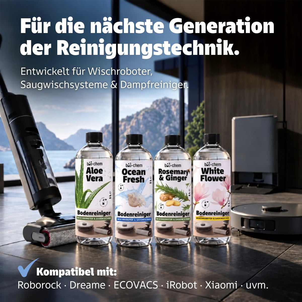 Wischroboter Reinigungmittel-Set (4-teilig)